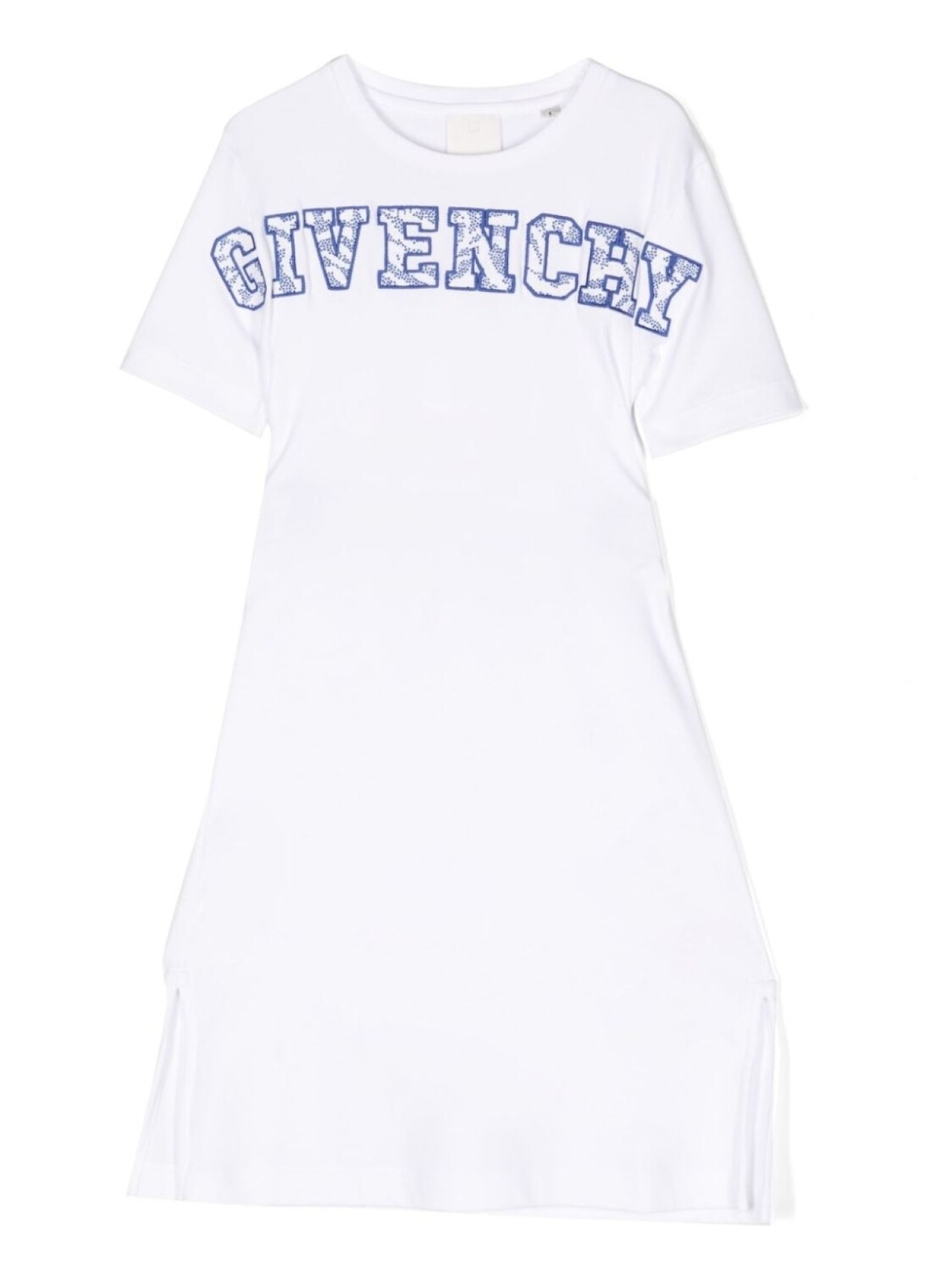 

Платье макси с короткими рукавами и логотипом Givenchy Kids, белый