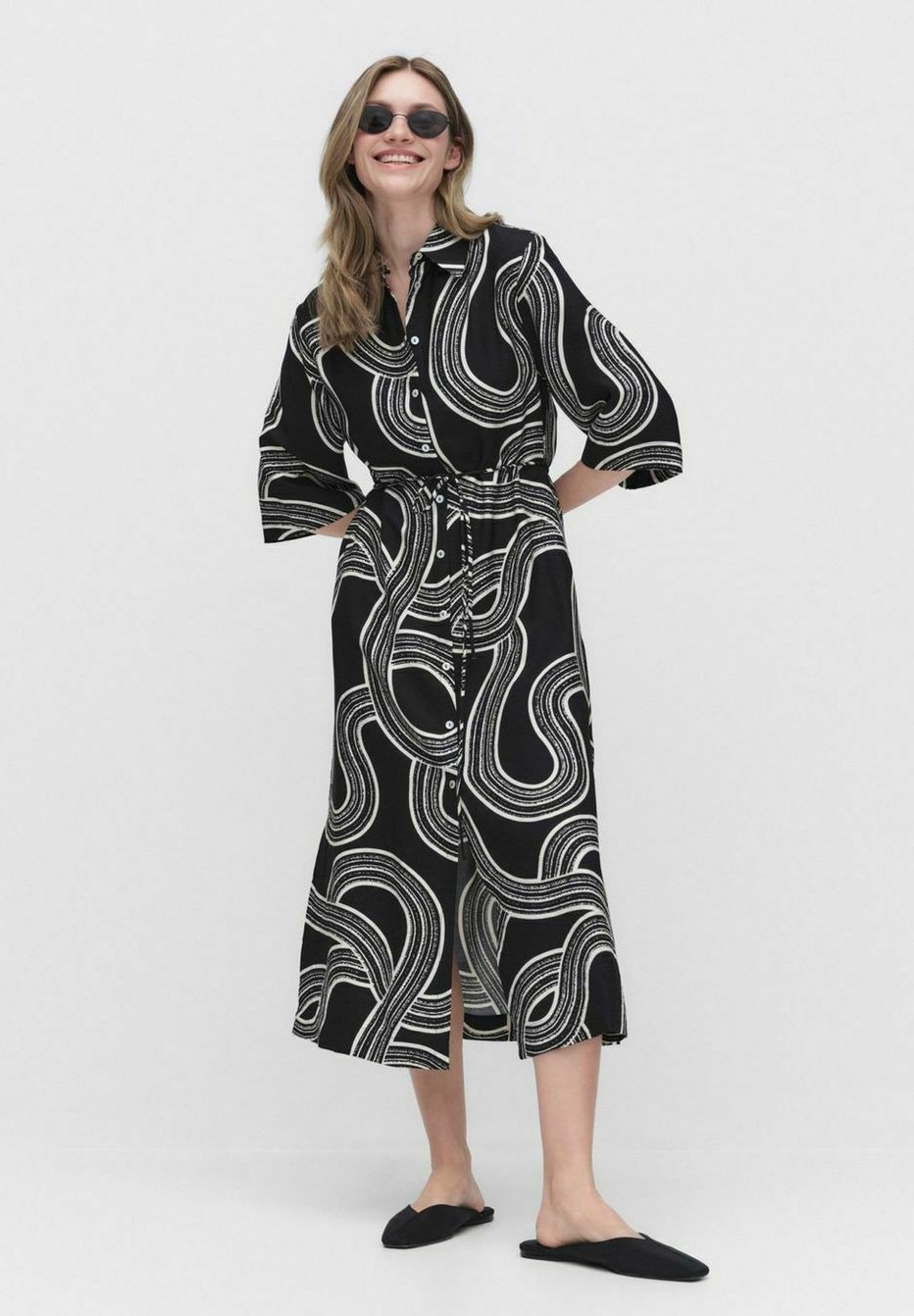 

Платье-рубашка CATHY PRINTED STOCKH LM Studio, черный