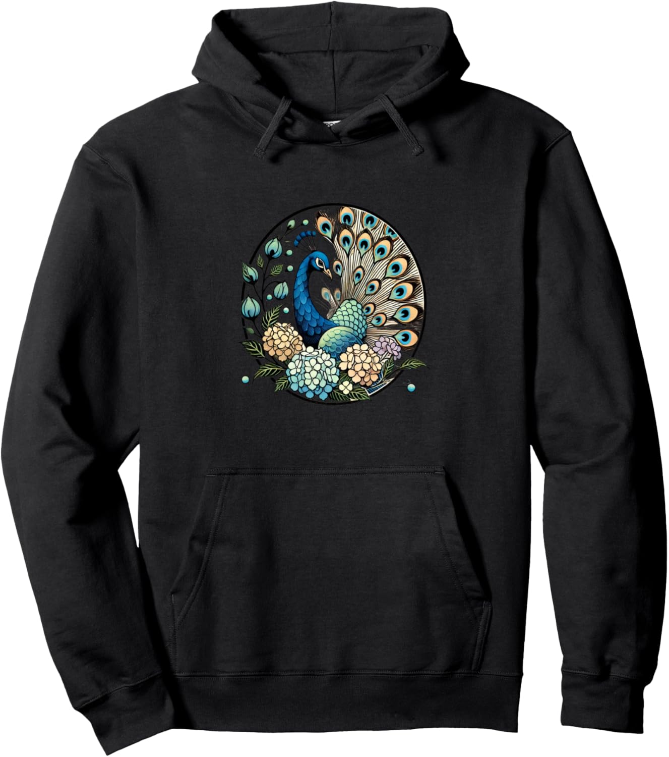 

Худи с изображением павлина и гортензии, черная Retro Peacocks Lovers Snugg, Черный, Худи с изображением павлина и гортензии, черная Retro Peacocks Lovers Snugg