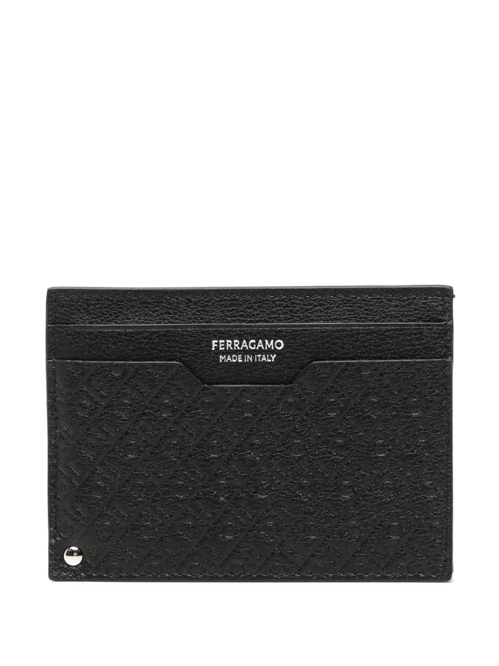 

Картхолдер с узором Ferragamo, черный