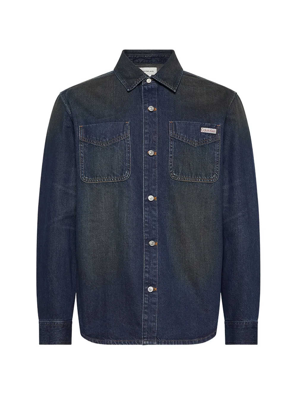 

Рубашка-овершот с накладными карманами с клапанами Calvin Klein, синий