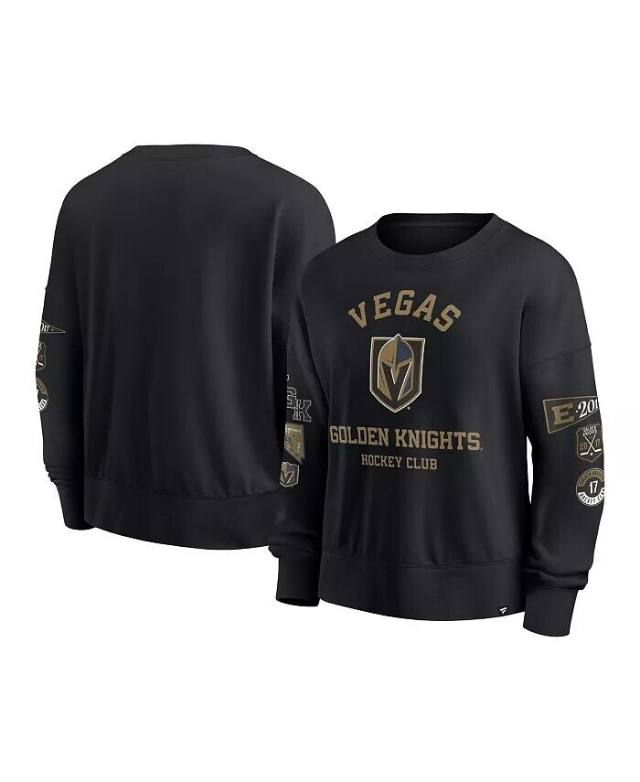 

Женская черная толстовка-пуловер Vegas Golden Knights Go Team Fanatics