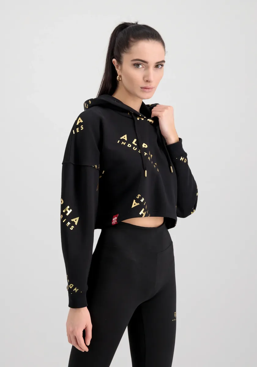 

Толстовка Alpha Industries "Женщины Alpha Industries - Толстовки AI Hoody COS Foil AOP Wmn", черный