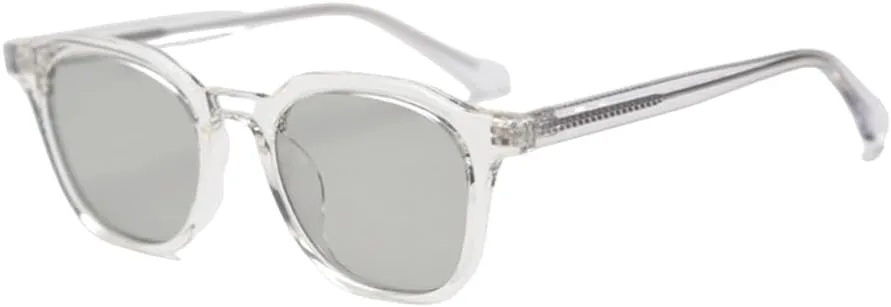 

Ретро солнцезащитные очки для женщин, поляризованные солнцезащитные очки для мужчин, аксессуары из ацетата с защитой от УФ-излучения UV400 VFDHN, Clear With Grey