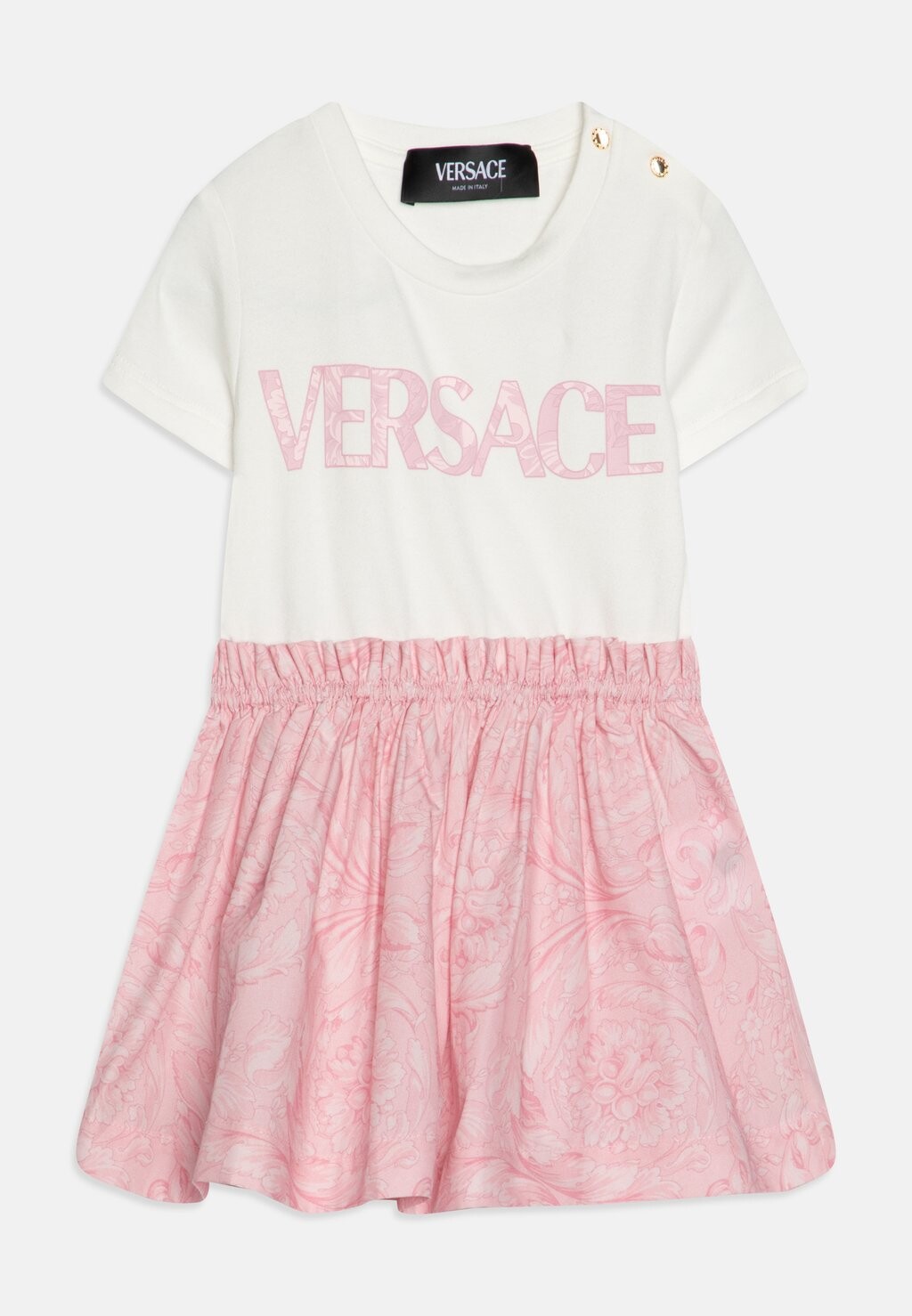 

Платье из джерси BABY DRESS BAROCCO LOGO Versace, цвет bianco/rosa