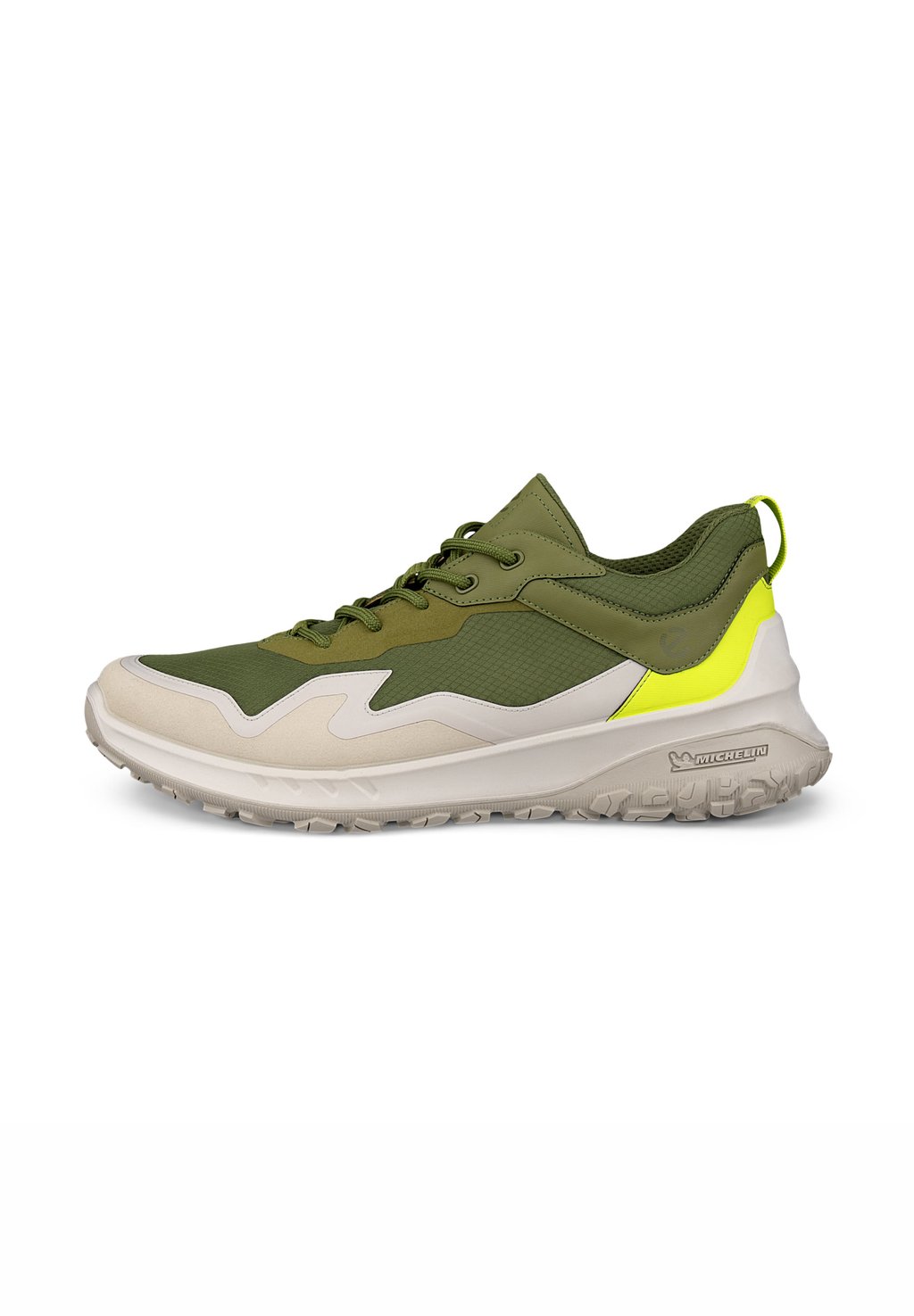

Низкие кеды ECCO, цвет Gravel Acorn Lime Punch
