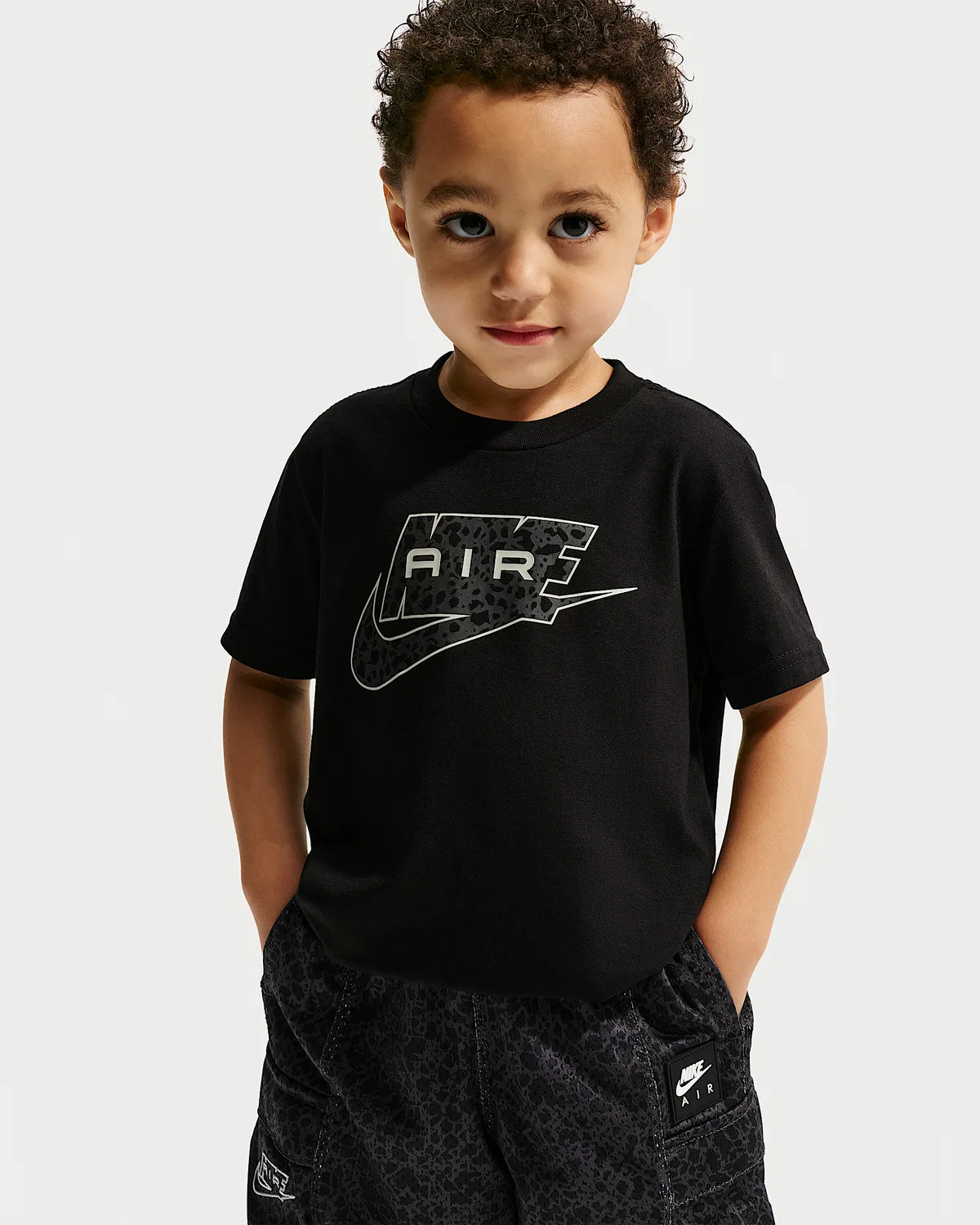 Детский набор Nike Dri-FIT 2-Piece Air Printed Cargo Shorts, Anthracite — фото 2