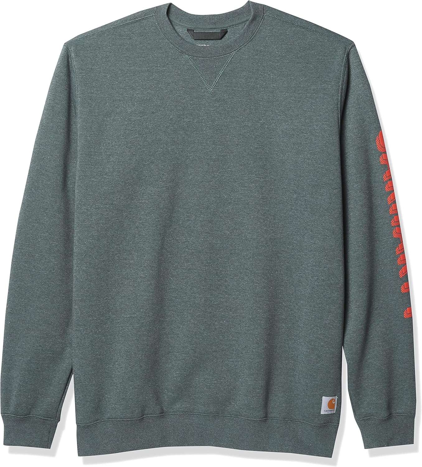 

Carhartt мужская 104904 свободного кроя среднего веса свитшот с принтом на рукаве, Elm Heather