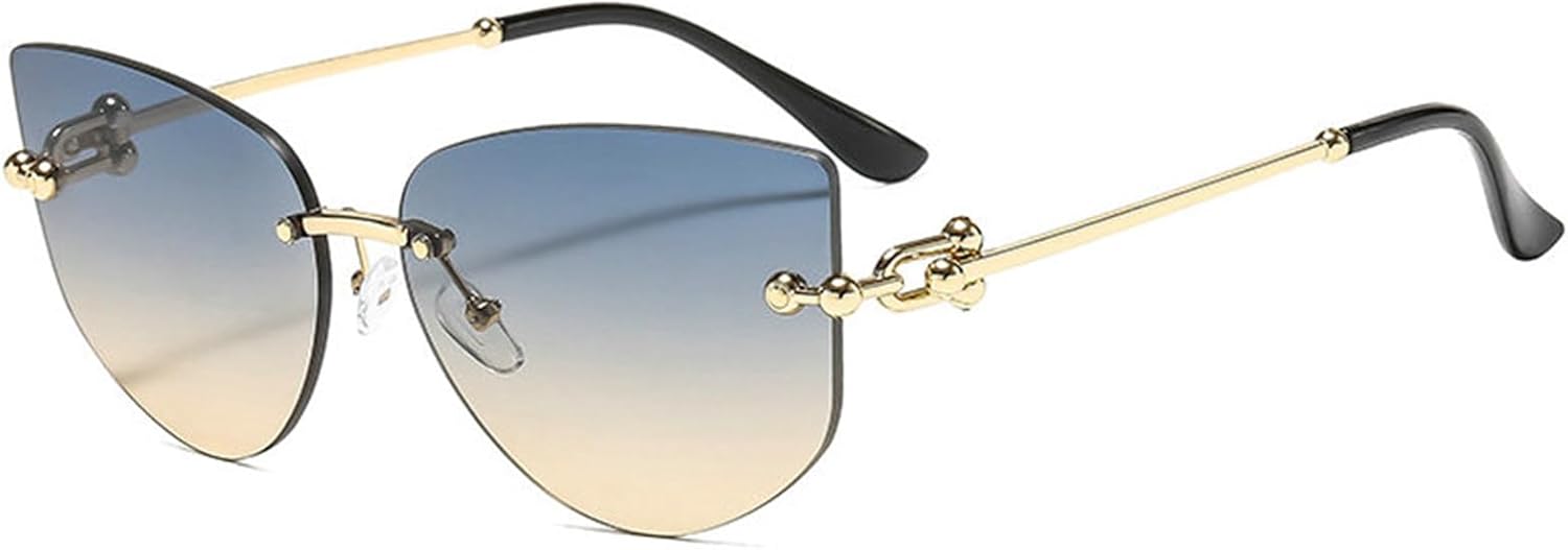 

Хелена Модные сексуальные солнцезащитные очки без оправы «кошачий глаз» Роскошный дизайн Женские металлические солнцезащитные очки Защита от УФ-излучения UV400 helena, C2