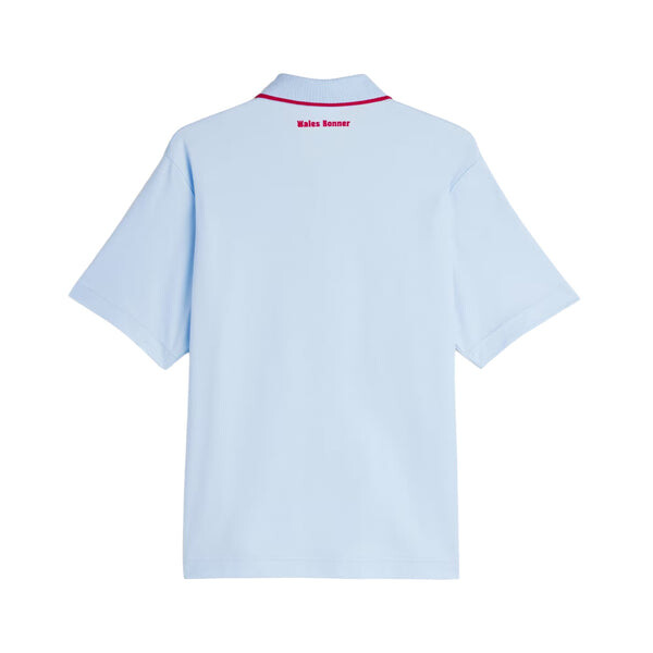 Рубашка поло x wales bonner short sleeve polo shirt 'glow blue' Adidas, синий — фото 2