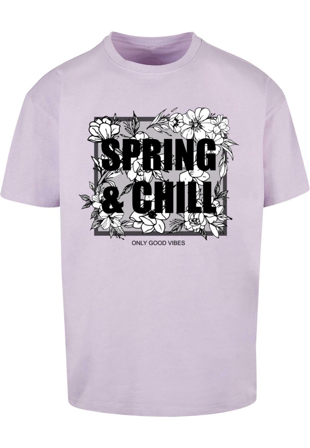 

Футболка с принтом SPRING AND CHILL HEAVY Merchcode, сиреневый