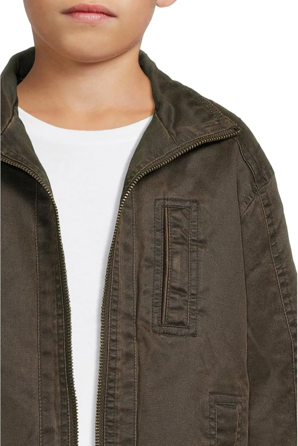Куртка Johnston & Murphy Antique Cotton (Big Kid), коричневый — фото 3