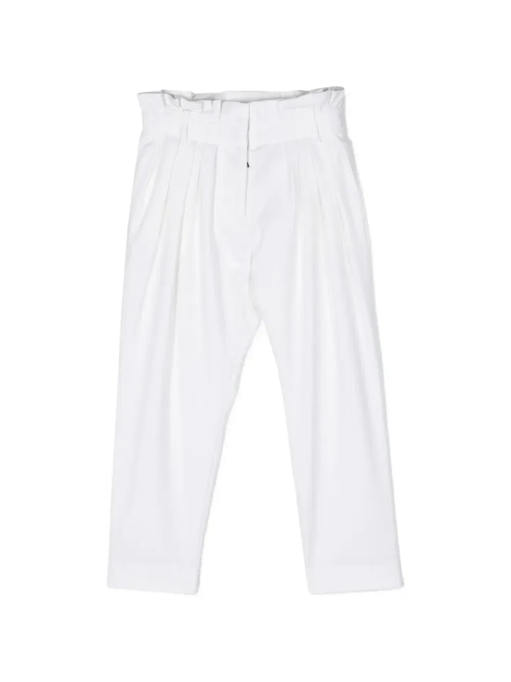 Брюки в складку Balmain Kids, белый