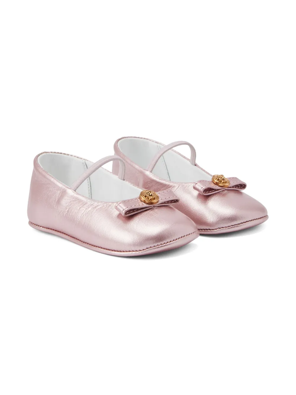 

Балетки с декором Medusa Versace Kids, розовый
