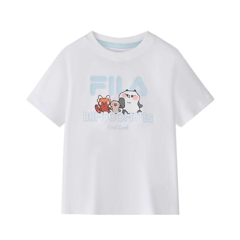 

FILA KIDS Футболка Bamboo Forest Friends Snow Crystal Blue детская, Белый, FILA KIDS Футболка Bamboo Forest Friends Snow Crystal Blue детская