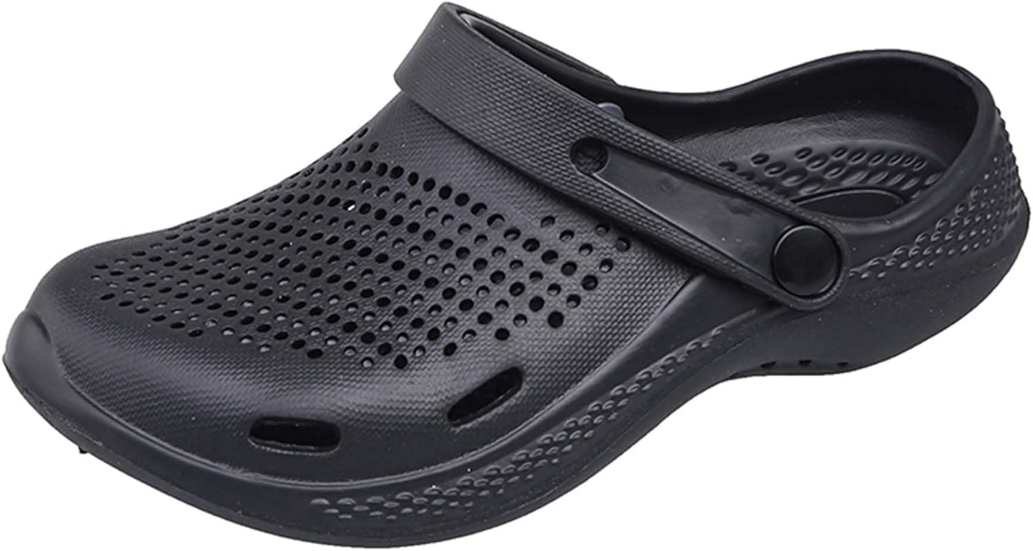 

Мужские и женские летние туфли с неглубоким носком, широкого фасона, противоскользящие, повседневные, для общепита и ухода Dzbajrqm, черный