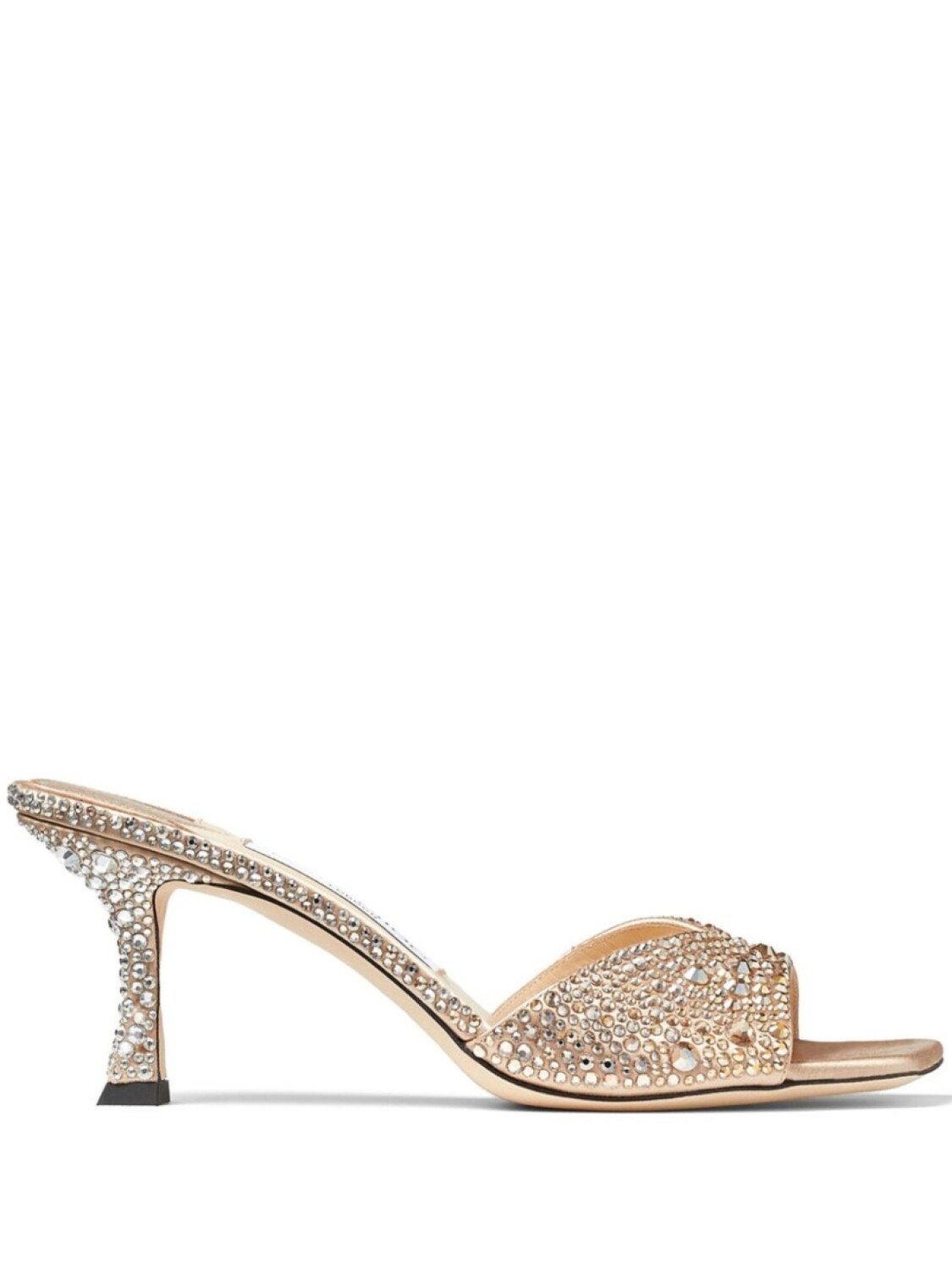 Jimmy Choo атласные мюли Skye 70, золотистый
