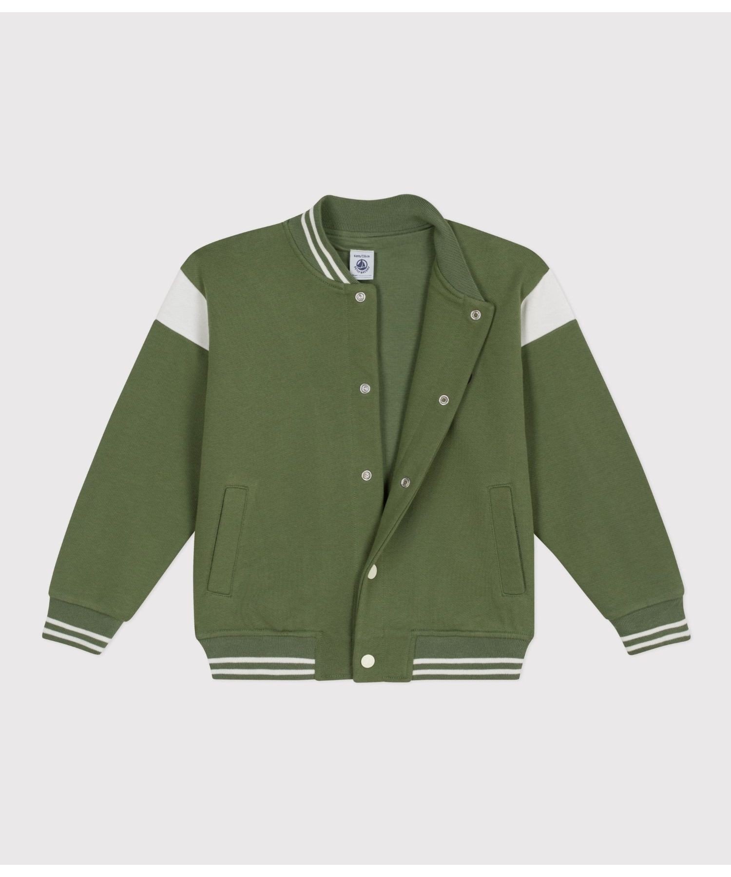 Блузон Petit Bateau, Khaki/Off-white — фото 4