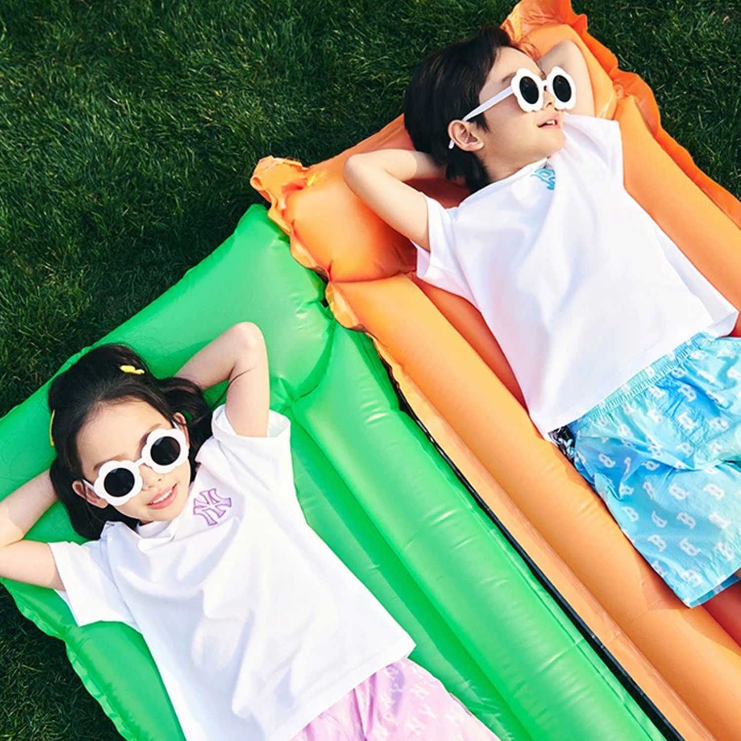 Классический монограммный футболка boston red so ss25 детская MLB KIDS, белый — фото 4