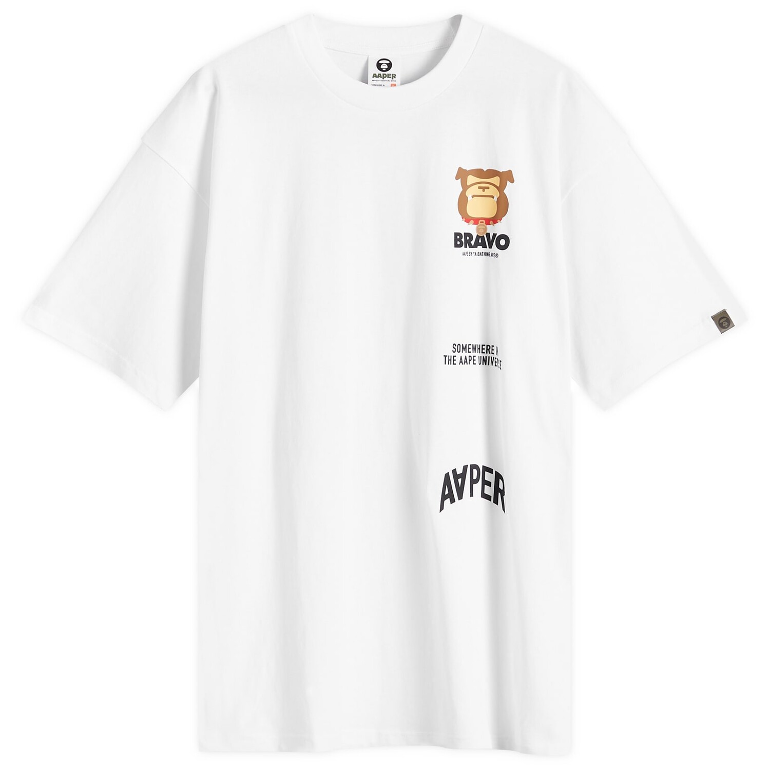 

Футболка Aape Bravo Aaper T-Shirt, белый