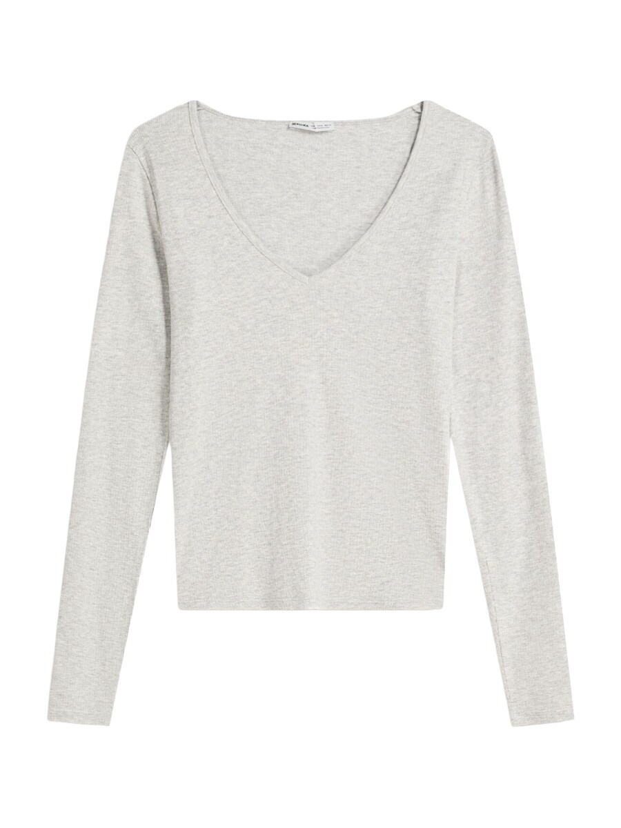 

Лонгслив Bershka, Grey