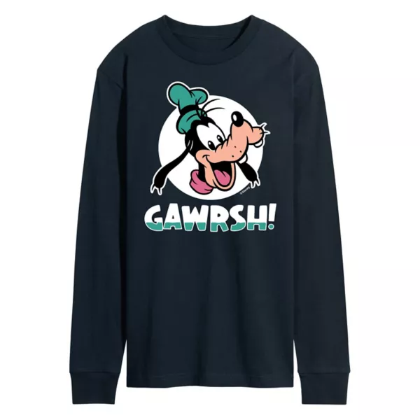 

Веселая мужская футболка с длинным рукавом "Gawrsh" Disney, синий