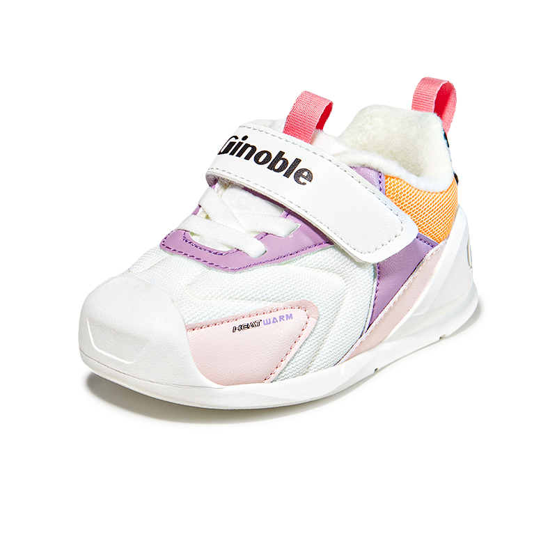 

Кроссовки Thermal Support Pre Walking Shoes & Sock Shoes Infant And Toddler GINOBLE, белый/розовый/фиолетовый/черный