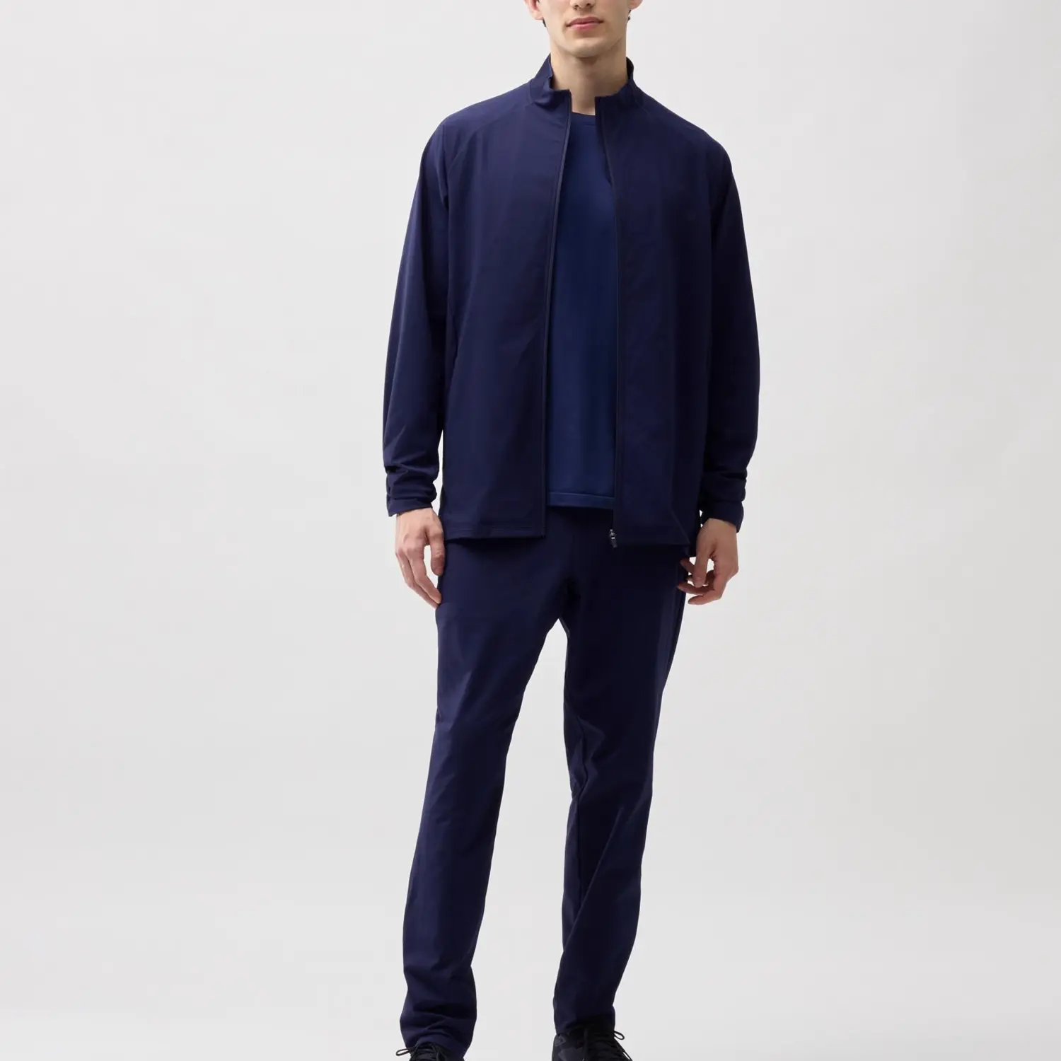 X RUIDIANYUNDONGYUAN,LIANMINGKUAN Шведский атлет Совместная серия SS24 Куртки и пальто Унисекс UNIQLO, Морской синий — фото 4
