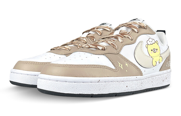 

Кроссовки Nike Court Borough Series Skateboard Shoes Women's Low-Top White Yellow