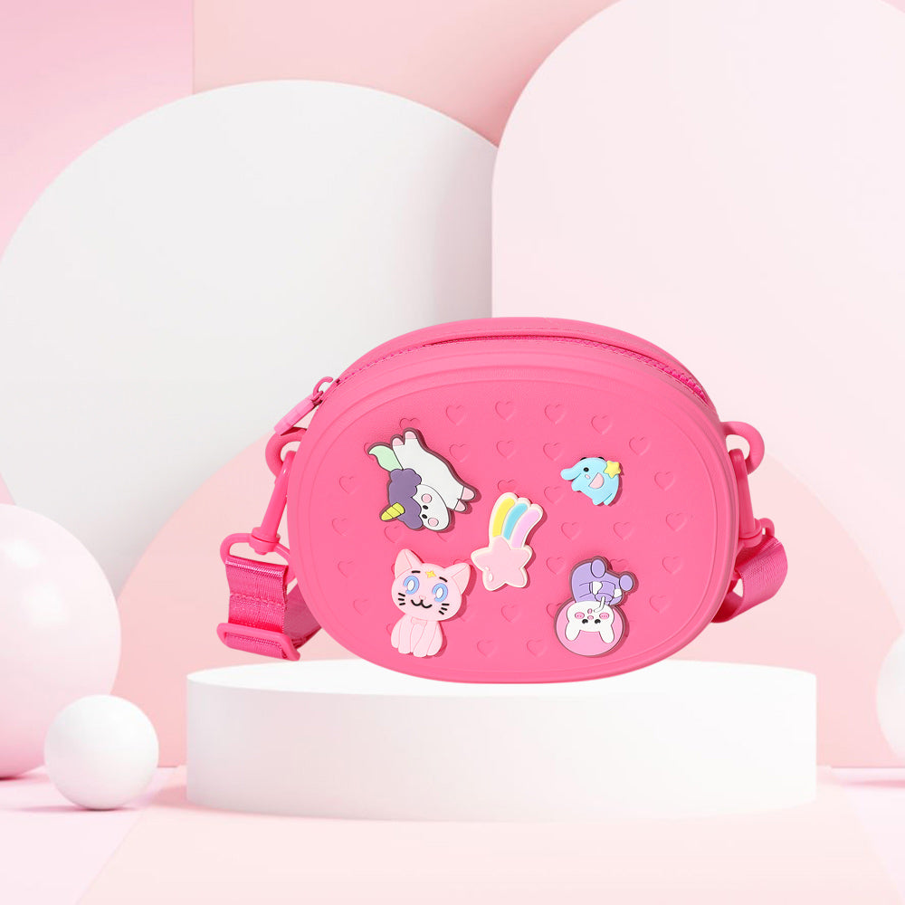 

Детская модная сумка через плечо Charm FASHNZFAB, фуксия