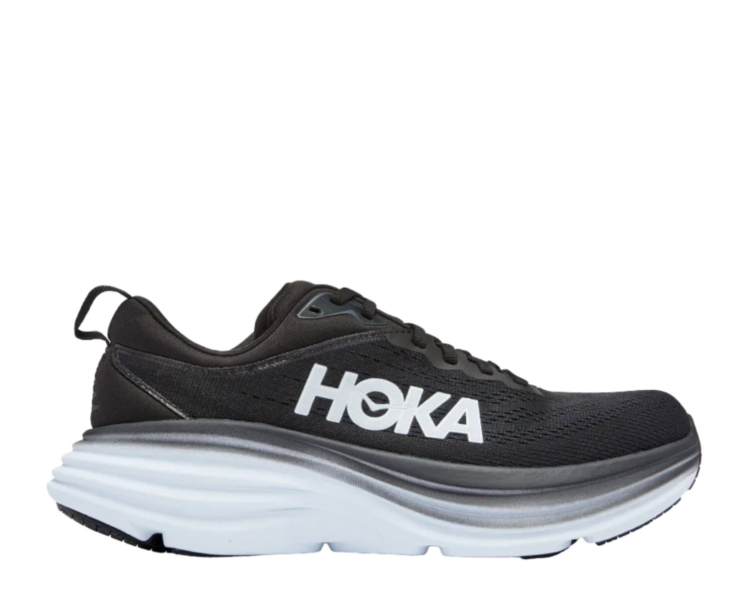 Женские кроссовки Hoka Bondi 8 черные/белые 1127952-BWHT, цвет Black And White — фото 3