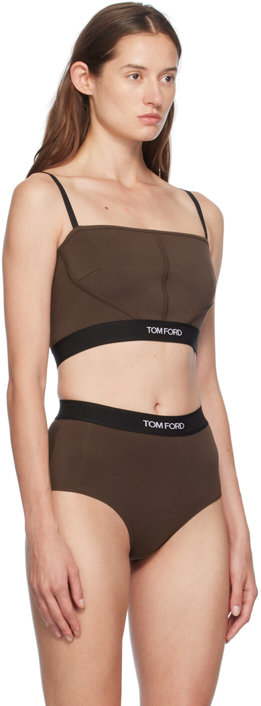 TO FORD Коричневый одал Фирменный блузка TOM FORD — фото 2