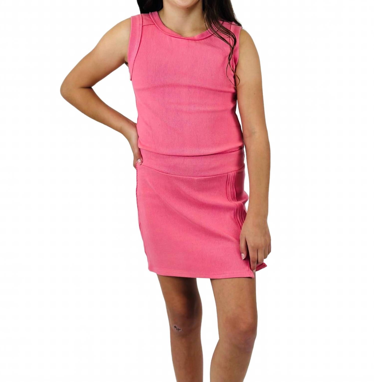 

Детская майка из вискозы с рубчиком в цвете конфетти-розовый Tenly