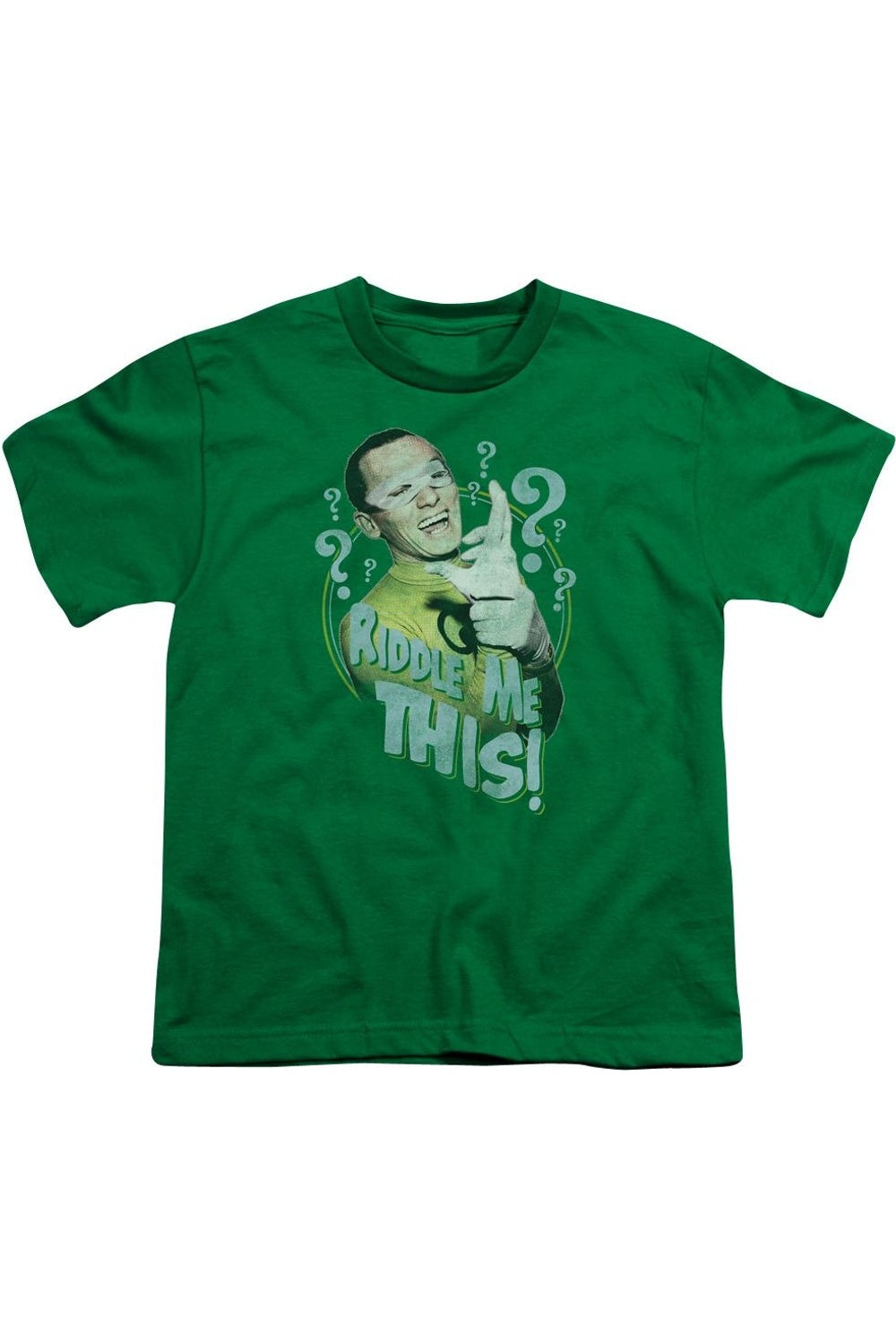 

Футболка с коротким рукавом для детей Batman Classic TV "Загадай мне загадку" Gildan, зеленый