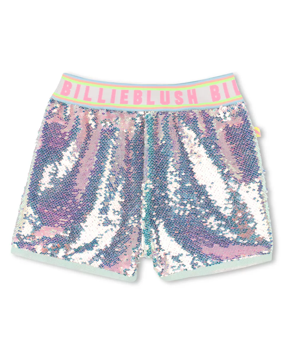 

Шорты для девочек с пайетками и эластичной талией Billieblush, голубой