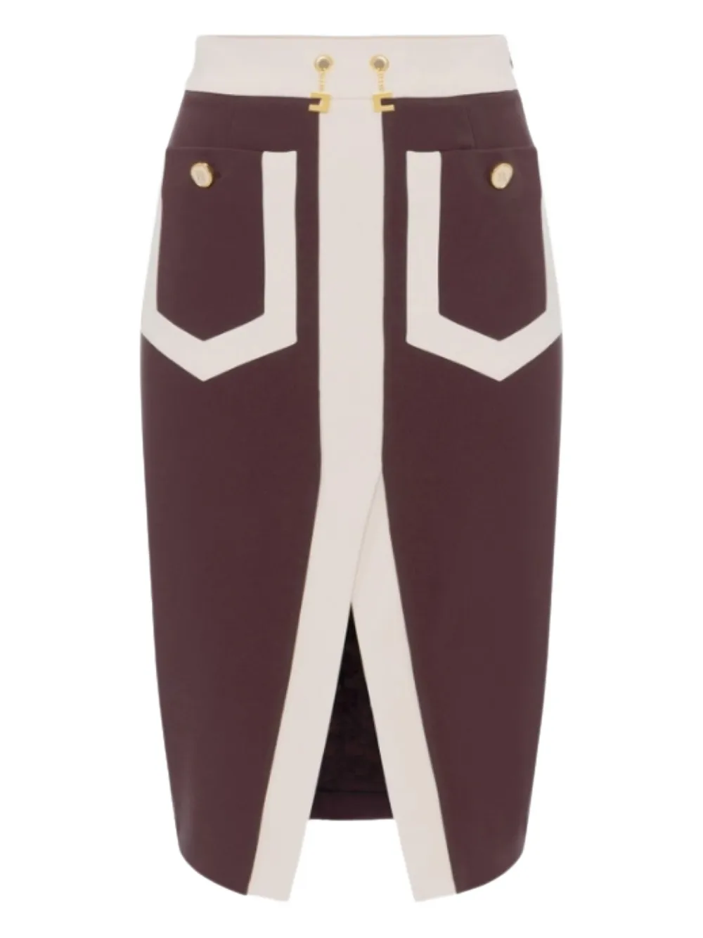 

Юбка миди с накладными карманами Elisabetta Franchi, красный