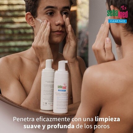 Гель для умывания Sebamed — Антибактериальная очищающая пенка Clear Face, 150 мл — фото 3