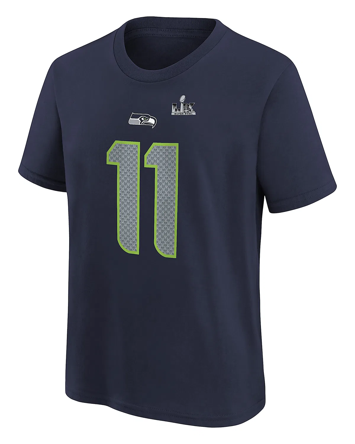 Детская футболка Nike NFL Jaxon Smith-Njigba Seattle Seahawks Super Bowl LX, Navy/Action Green/Wolf Grey
