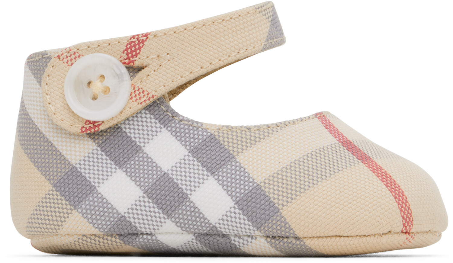 

Детские бежевые кроссовки Mary Jane Pre-Walkers Burberry, Pale stone