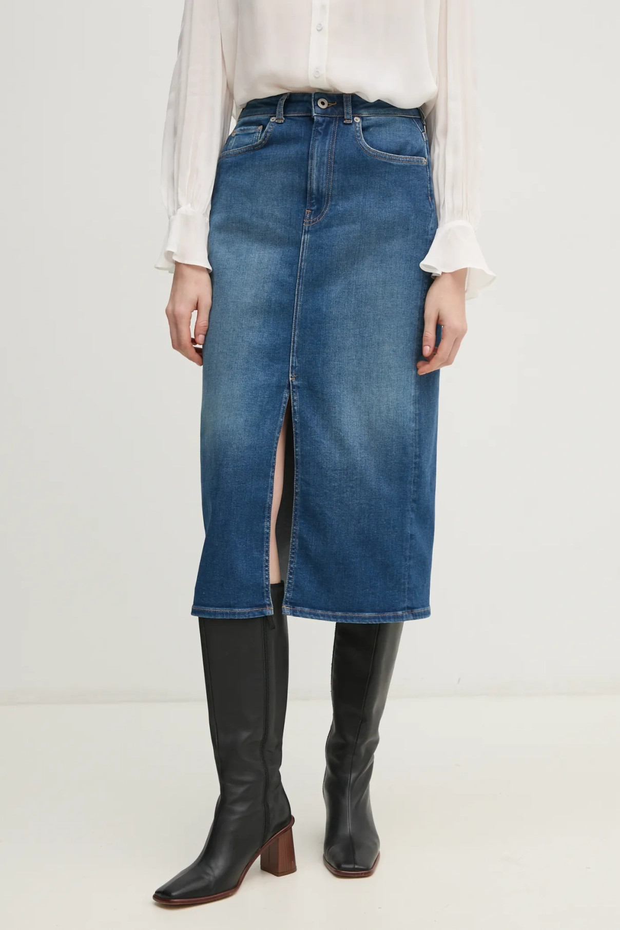 

Джинсовая юбка MIDI SKIRT HW Pepe Jeans, синий