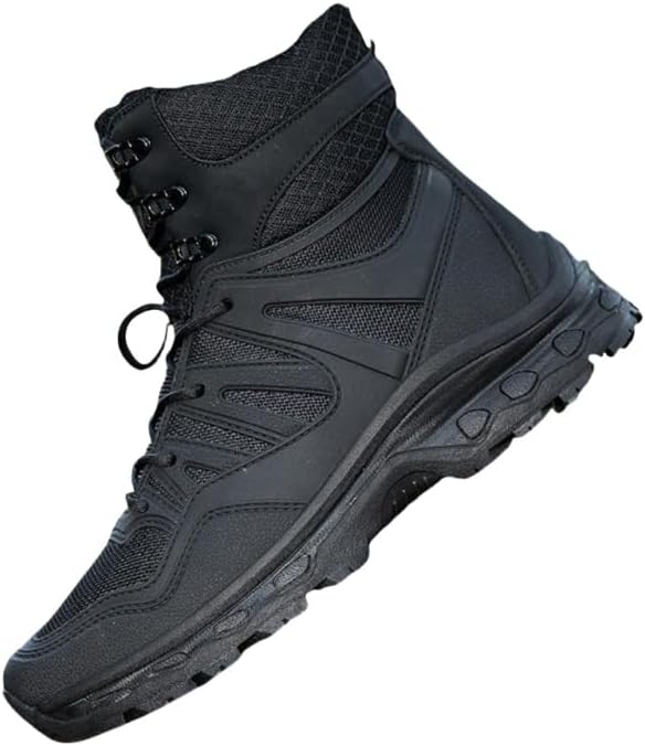 

Мужские высокие ботинки для улицы с толстой противоскользящей подошвой и глубоким протектором для активного отдыха Heelvirtuosa, черный