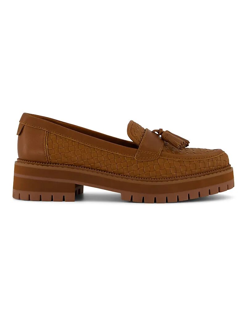 Плетеные мокасины Toms Cara коричневого цвета