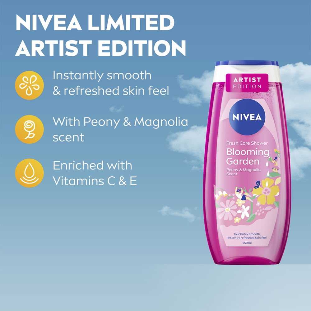 Увлажняющий гель для душа «Цветущий сад» Nivea, 250 мл — фото 3