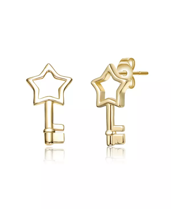 

Детские серьги-подвески в форме звезды с покрытием из 14-каратного золота Gigigirl, gold
