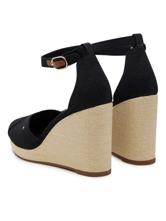 Низкие туфли Flag High Wedge Espad Closed Toe FW0FW08494 Tommy Hilfiger, черный — фото 3