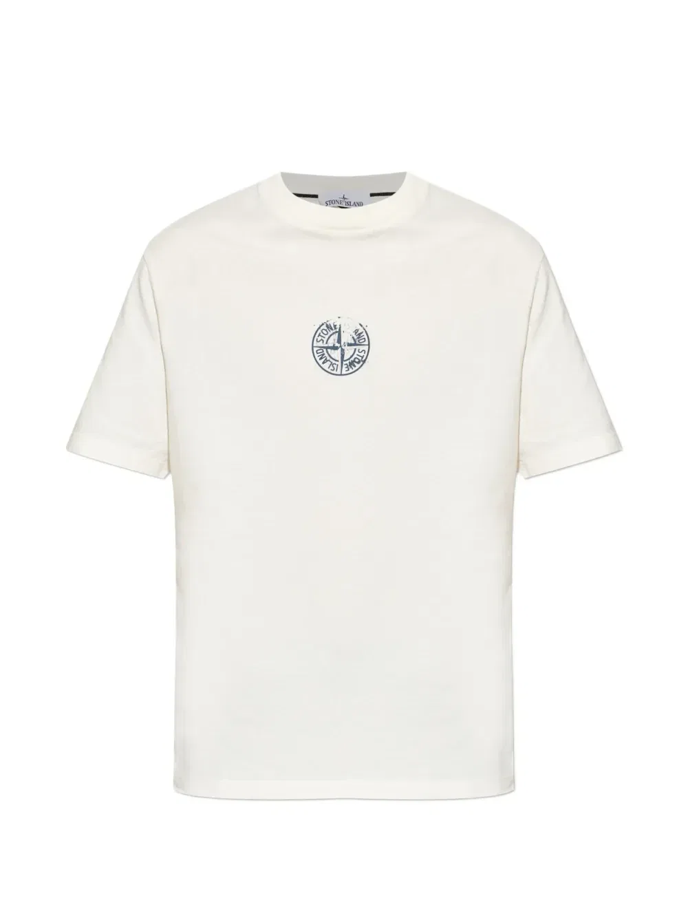 Футболка из хлопка с логотипом Stone Island, белый