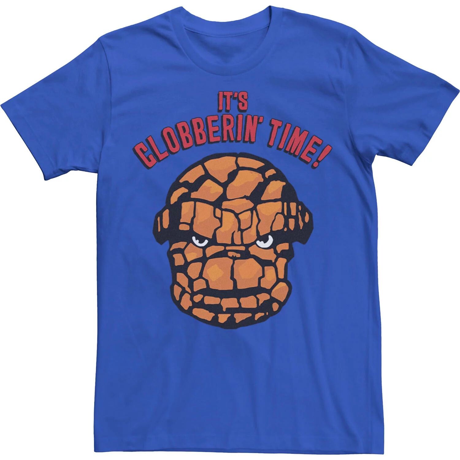 

Мужская футболка с изображением лица Marvel Fantastic Four The Thing It's Clobberin' Time Licensed Character