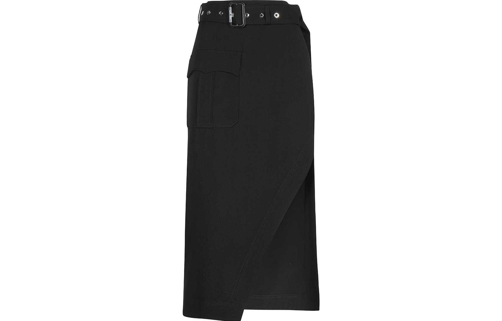 

Юбка с поясом завышенной талии Alexander McQueen, черная