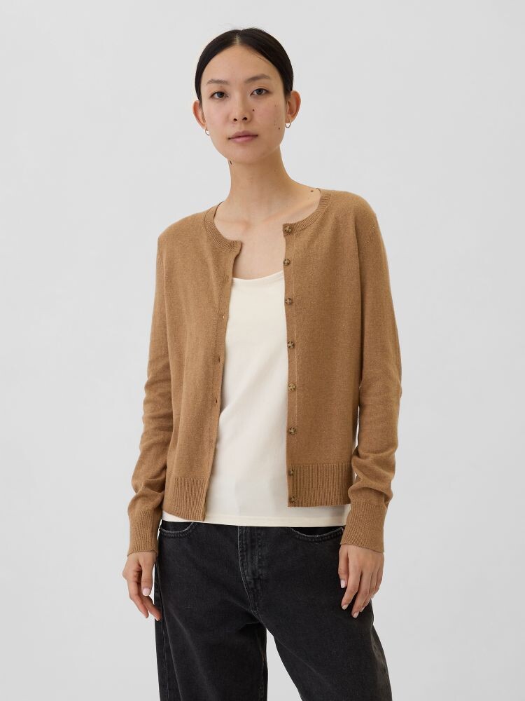 

Хлопковый кардиган Gap, коричневый