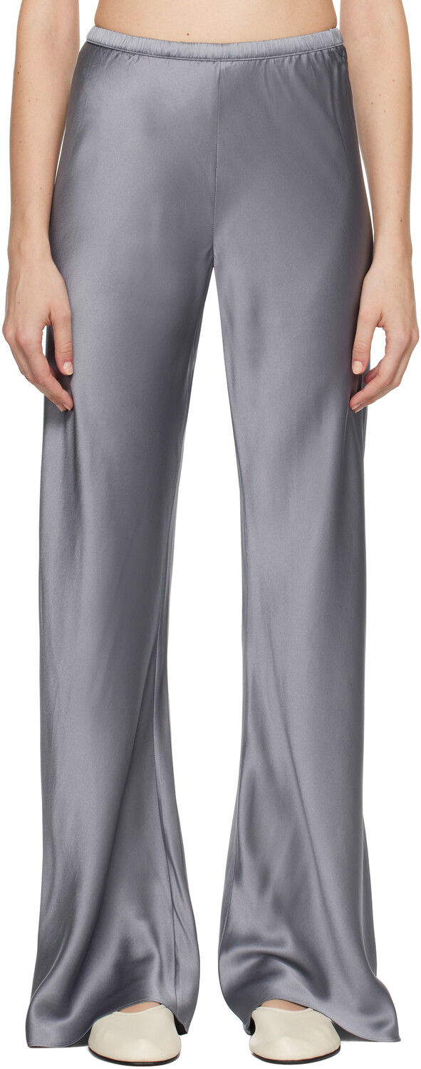 

Серые брюки косого кроя для отдыха Silk Laundry, Storm